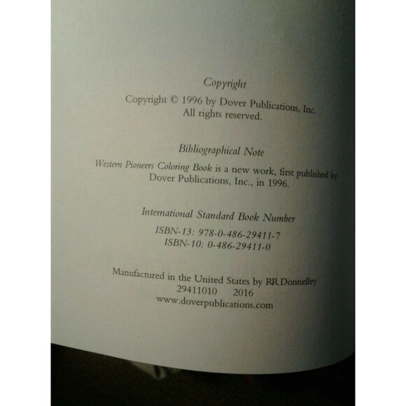 Western Pioneers Peter Copeland Dover Educational Coloring Book U.S. History - Picture 3 of 10